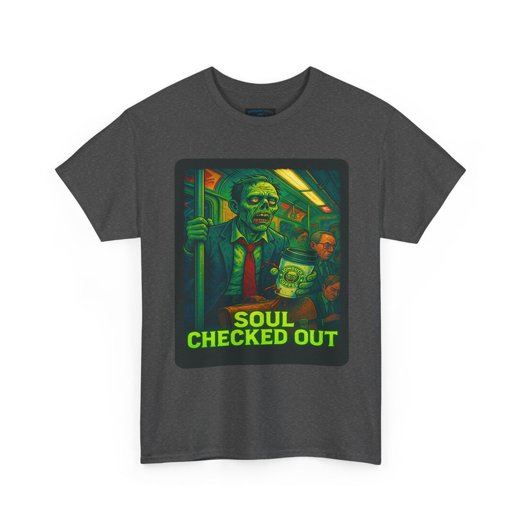 Soul Checked Out Tee - Unisex Heavy Cotton, Funny Graphic Tee, Gifts for Halloween, Casual Wear, Street Style
