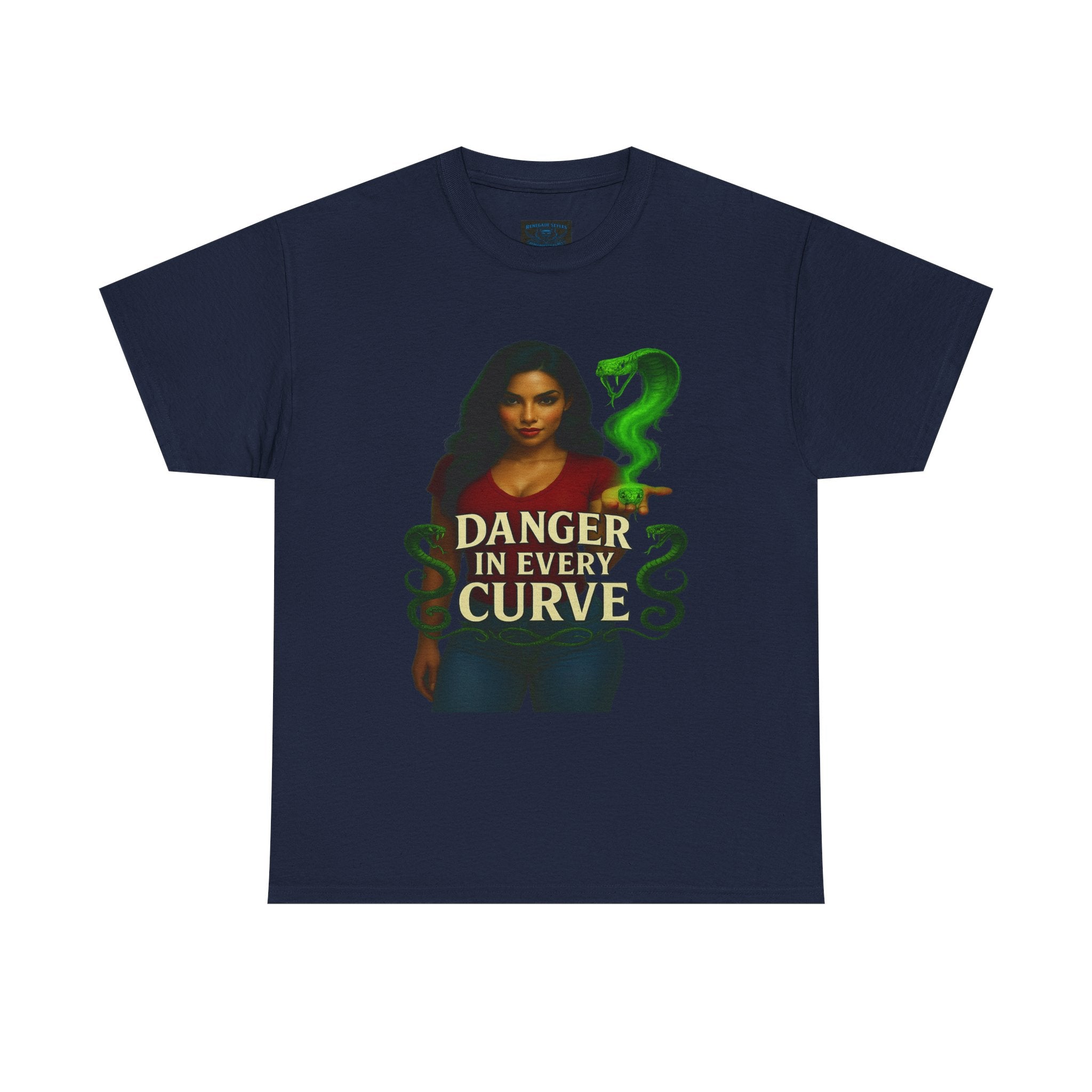 Bold Statement Unisex Cotton Tee - "Danger in Every Curve" Graphic Shirt, Casual Wear, Gift for Her, Fashion Tee, Birthday Gift