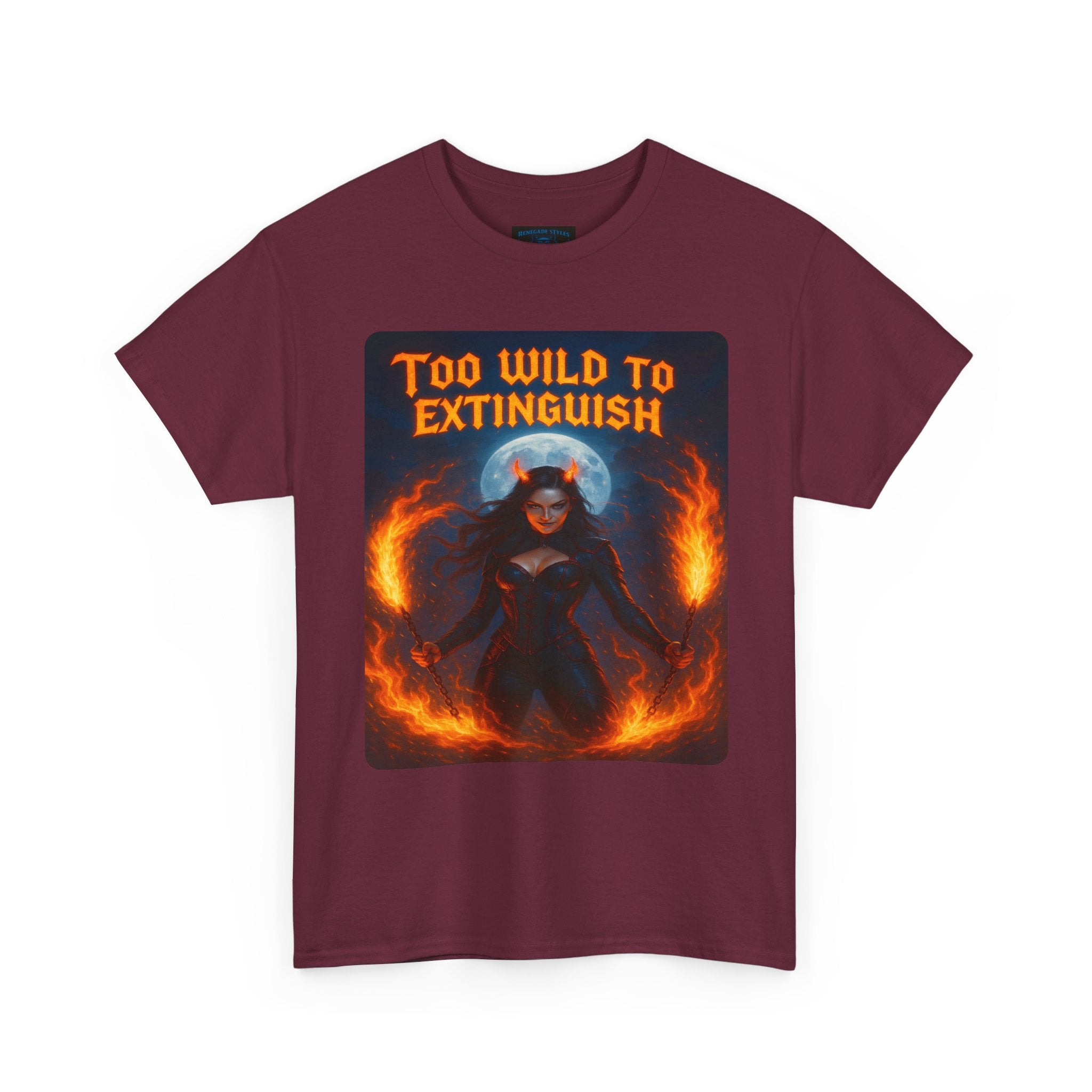 Too Wild to Extinguish Unisex Heavy Cotton Tee - Bold Graphic Tee for Everyday Wear, Unique Gift Idea, Casualwear, Pop Culture Apparel