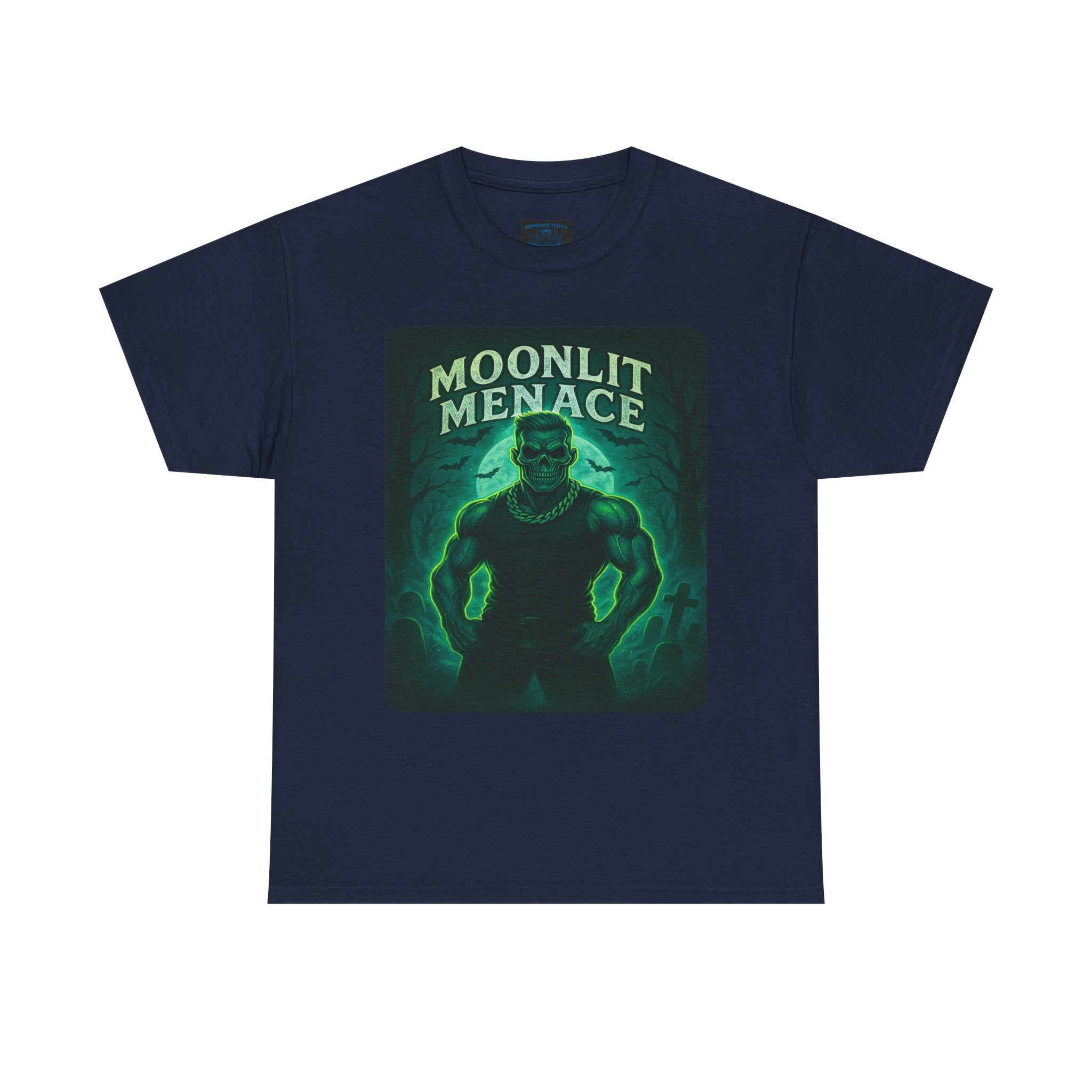 Moonlit Menace Graphic Tee | Unisex Heavy Cotton Tee, Halloween Shirt, Monster Apparel, Spooky T-Shirt, Graphic Shirt for Horror Fans