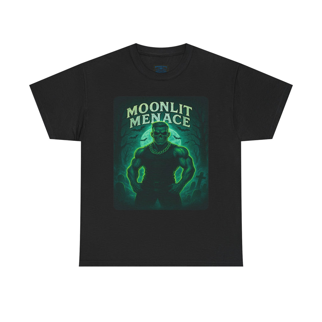 Moonlit Menace Graphic Tee | Unisex Heavy Cotton Tee, Halloween Shirt, Monster Apparel, Spooky T-Shirt, Graphic Shirt for Horror Fans