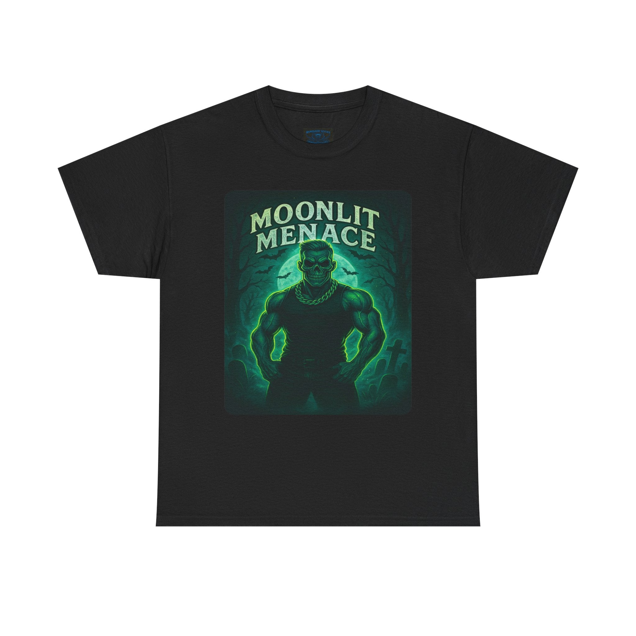Moonlit Menace Graphic Tee | Unisex Heavy Cotton Tee, Halloween Shirt, Monster Apparel, Spooky T-Shirt, Graphic Shirt for Horror Fans