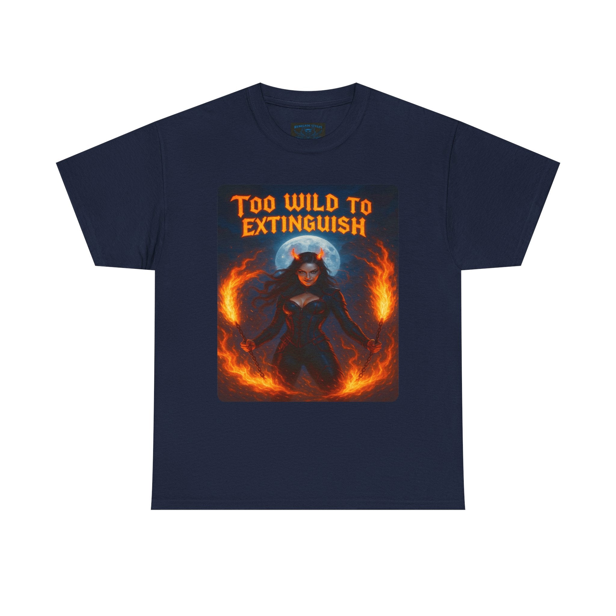 Too Wild to Extinguish Unisex Heavy Cotton Tee - Bold Graphic Tee for Everyday Wear, Unique Gift Idea, Casualwear, Pop Culture Apparel