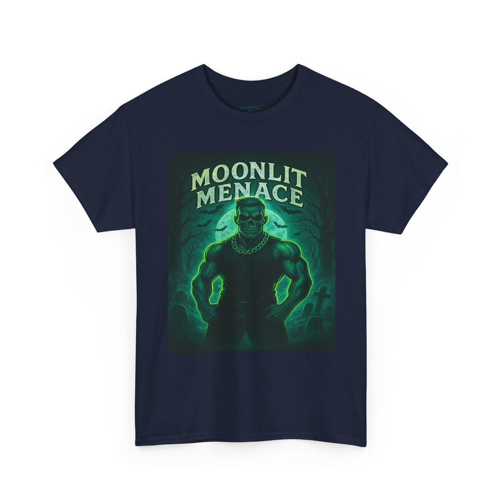 Moonlit Menace Graphic Tee | Unisex Heavy Cotton Tee, Halloween Shirt, Monster Apparel, Spooky T-Shirt, Graphic Shirt for Horror Fans