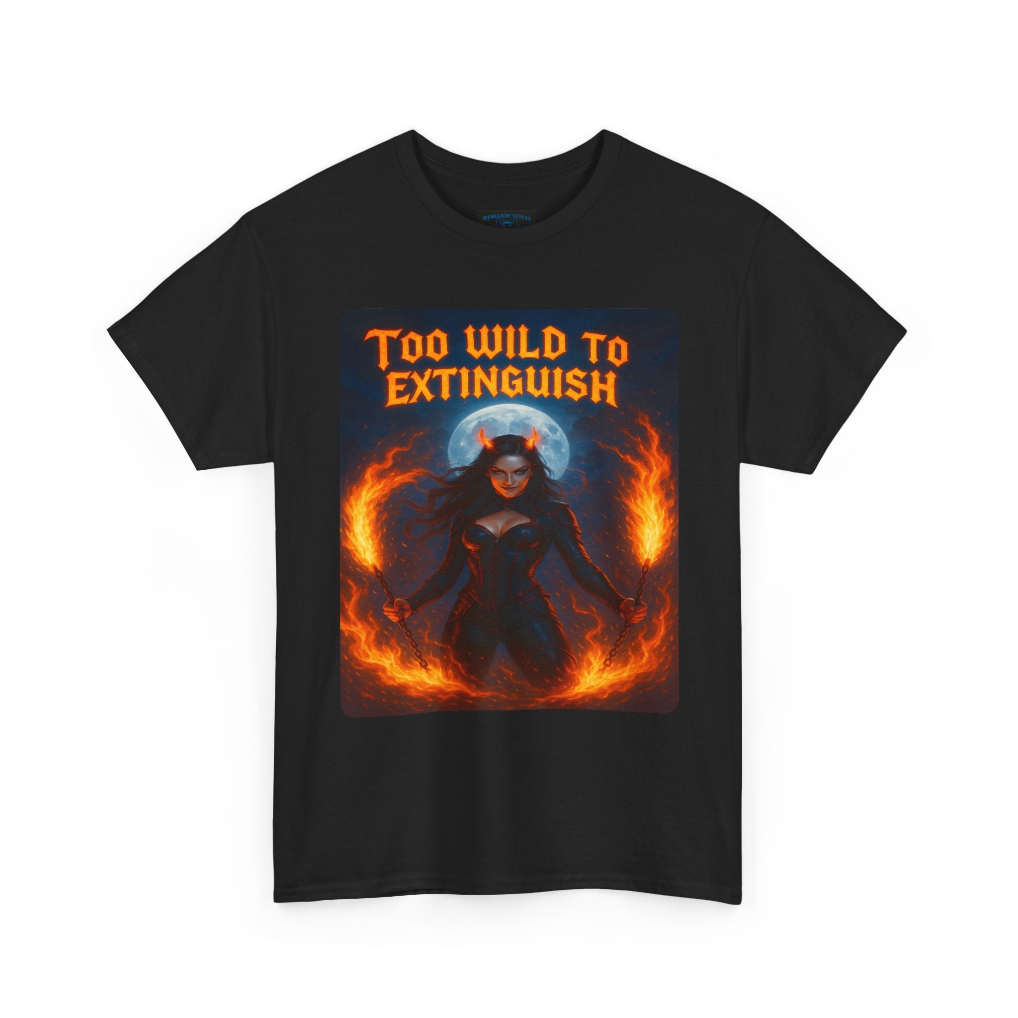 Too Wild to Extinguish Unisex Heavy Cotton Tee - Bold Graphic Tee for Everyday Wear, Unique Gift Idea, Casualwear, Pop Culture Apparel