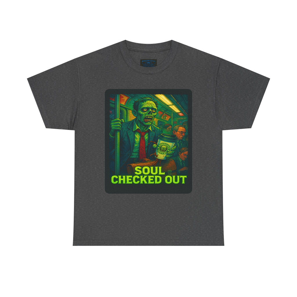 Soul Checked Out Tee - Unisex Heavy Cotton, Funny Graphic Tee, Gifts for Halloween, Casual Wear, Street Style