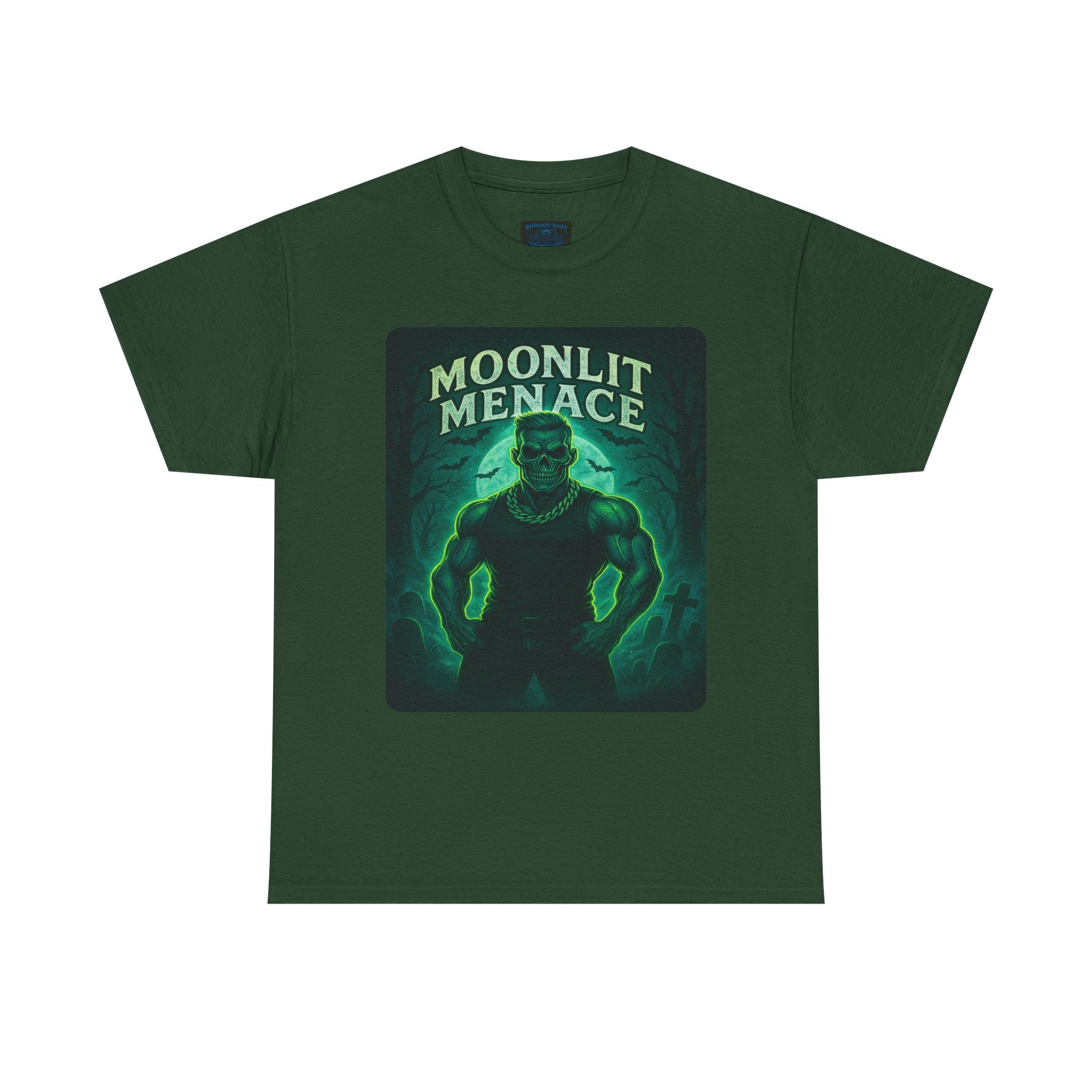 Moonlit Menace Graphic Tee | Unisex Heavy Cotton Tee, Halloween Shirt, Monster Apparel, Spooky T-Shirt, Graphic Shirt for Horror Fans